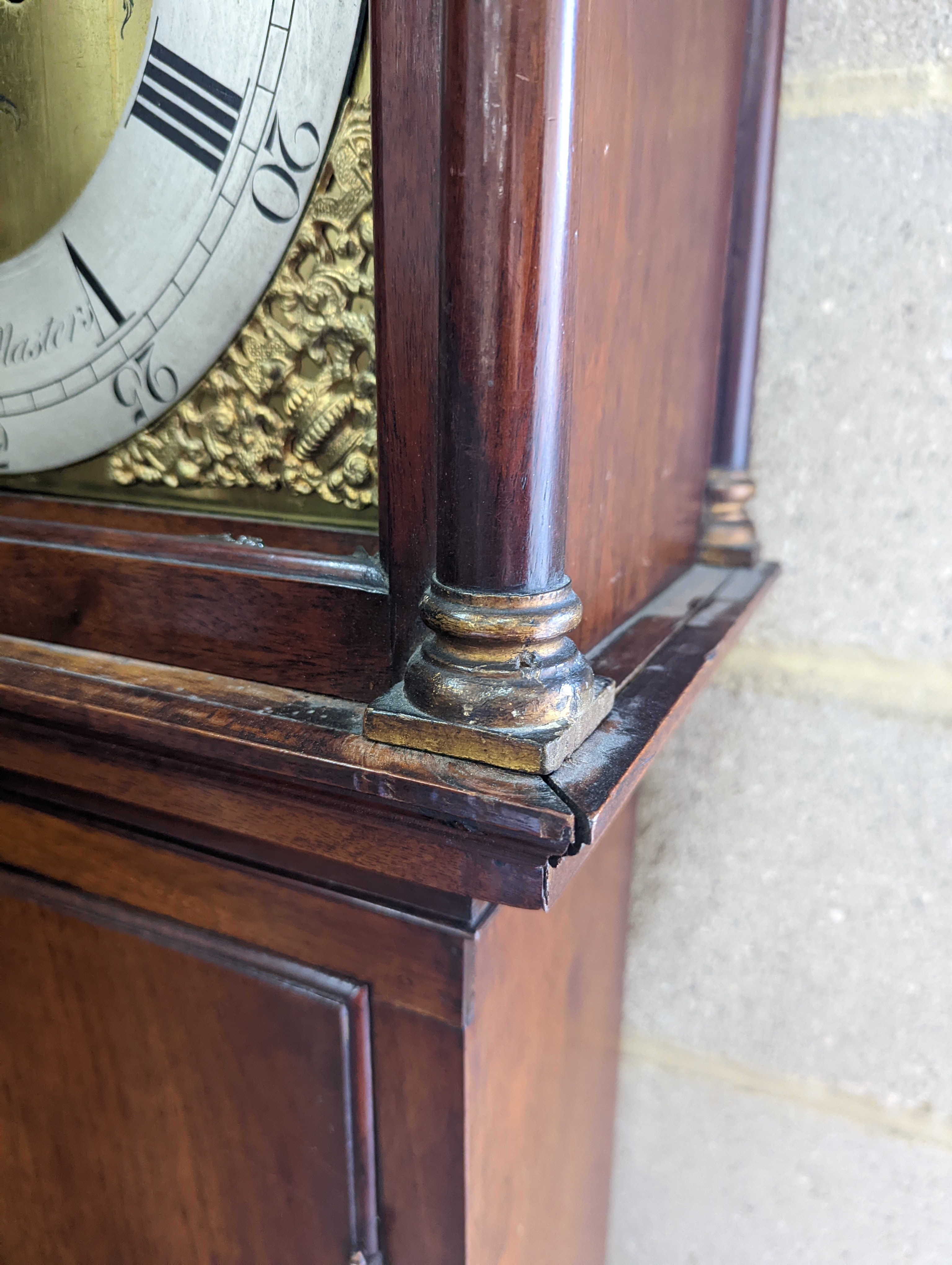 A George III mahogany 8 day longcase clock, marked John Masters, height 196cm